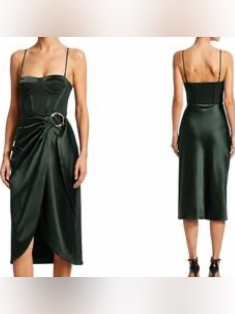 Jonathan Simkhai crepe satin bustier Dress Size 0 Green